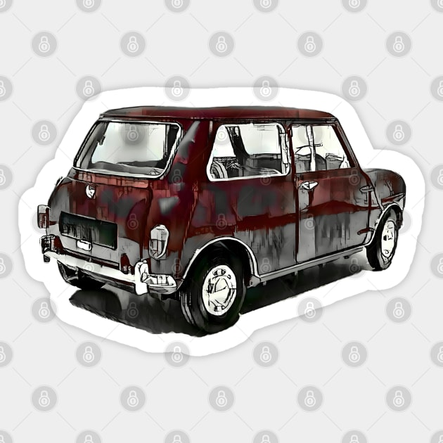Classic MINI Cooper Sticker by CarTeeExclusives